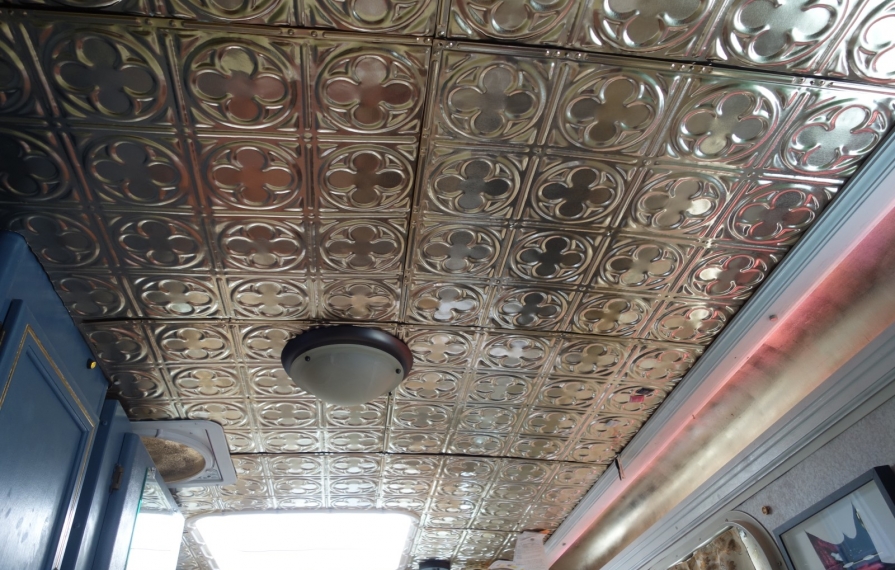 Tynan's RV ceiling.